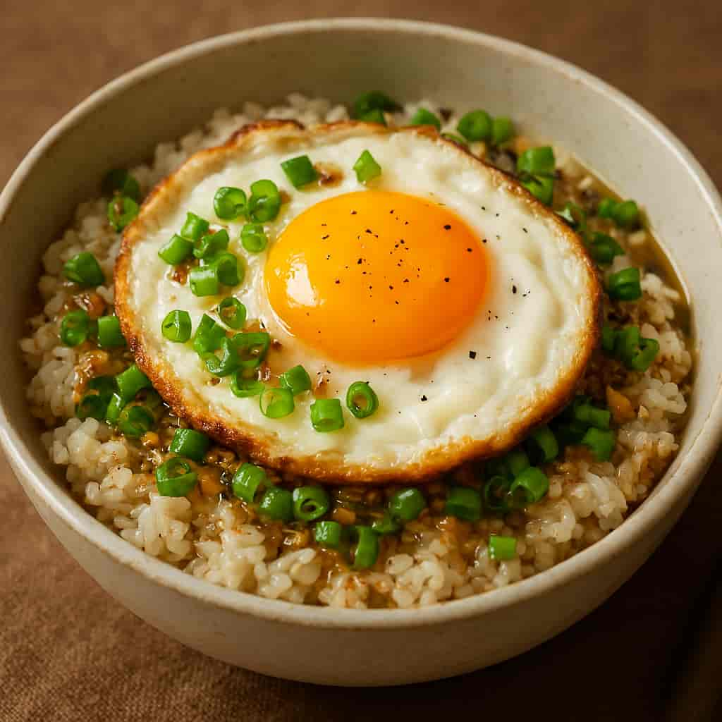 猪油鸡蛋葱盖饭