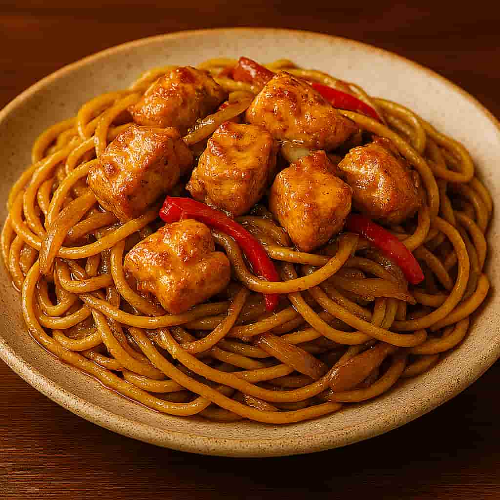 惹味沙爹雞⾁意⼤利⾯